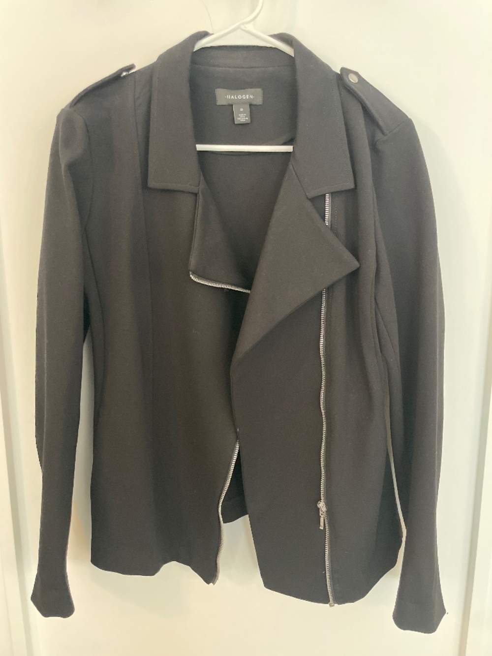 Black Jacket with Cross Zip (M)